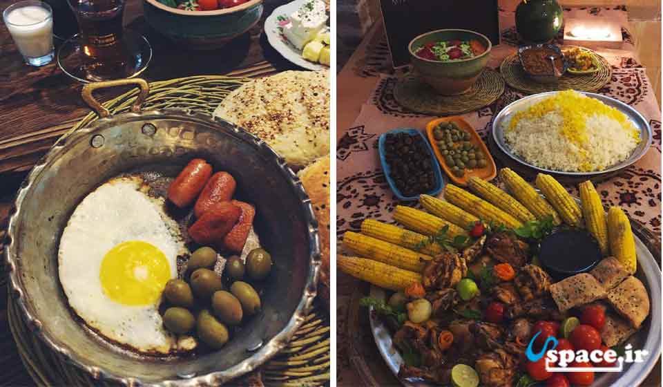 غذاهای لذیذ در اقامتگاه بوم گردی رهاب - کویر مصر - خور - اصفهان