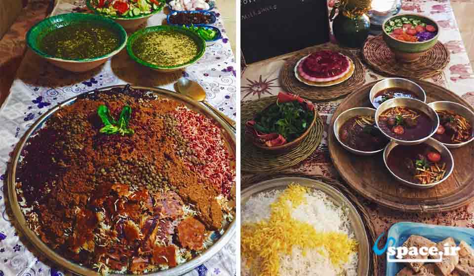 غذاهای لذیذ در اقامتگاه بوم گردی رهاب - کویر مصر - خور - اصفهان